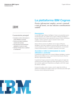 La piattaforma IBM Cognos