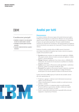 IBM Cognos - Analisi per tutti