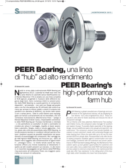 PEER Bearing`s high-performance farm hub PEER Bearing,una