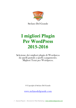 I migliori Plugin Per WordPress 2015-2016