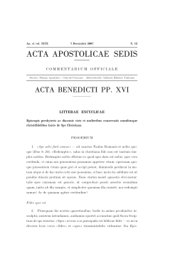 ACTA APOSTOLICAE SEDIS