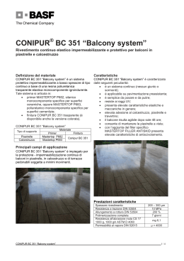 CONIPUR BC 351 “Balcony system” - Croci Materiali Edili e Finiture
