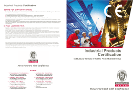 Scarica la brochure Industrial Products Certification