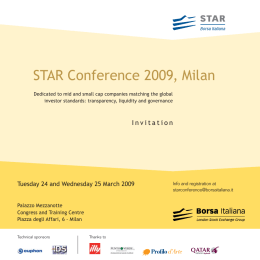 STAR Conference 2009, Milan