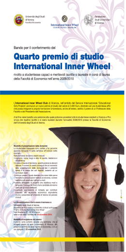 Quarto premio di studio International Inner Wheel