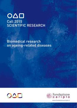 Call 2015 SCIENTIFIC RESEARCH Biomedical research on ageing