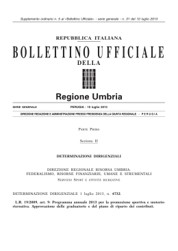 BUR Umbria - Serie generale - n. 31 (supplemento ordinario n. 5)