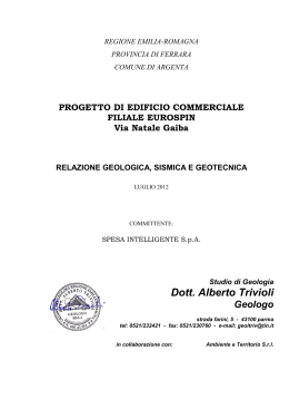 RELAZIONE GEOLOGICO-SISMICA-GEOTECNICA