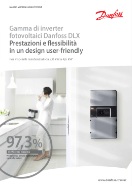 Gamma di inverter fotovoltaici Danfoss DLX Prestazioni e flessibilità