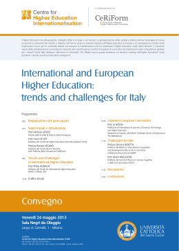 International and European Higher Education