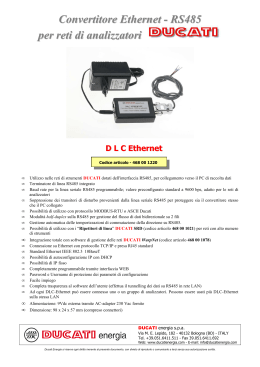 Convertitore Ethernet - RS485 per reti di analizzatori