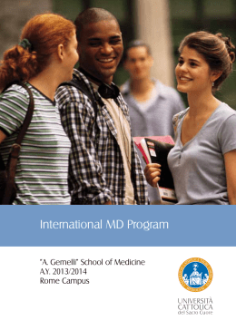 International MD Program - Università Cattolica del Sacro Cuore