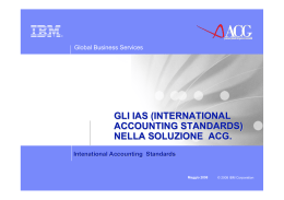 ACG e International Accounting Standards