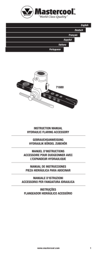 instruction manual hydraulic flaring accessory