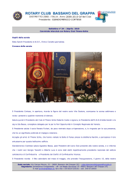 Bollettino n° 34 – 26prile 2010 Conviviale interclub con Rotary Club
