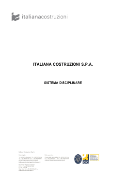 Sistema Disciplinare - Italiana Costruzioni