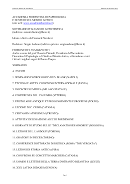 28 marzo 2015 - Accademia Fiorentina di Papirologia