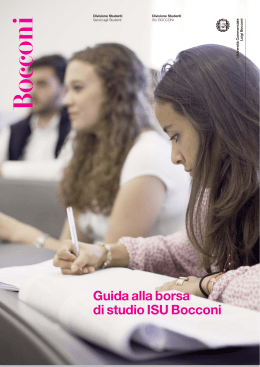 Guida alla borsa di studio ISU Bocconi
