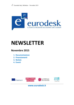 Bollettino Eurodesk Italy - Novembre 2015