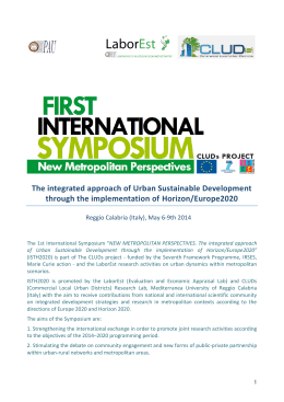 The integrated approach of Urban Sustainable Development