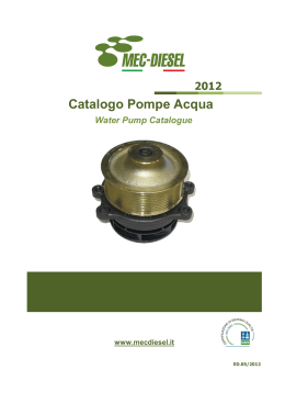 Catalogo Pompe Acqua - Mec