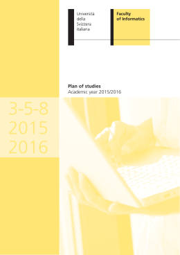 Plan of Studies 2015-16 - Faculty of Informatics