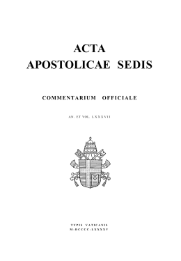 acta apostolicae sedis commentarium officiale