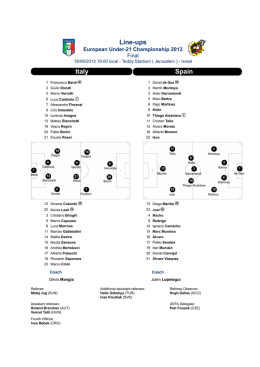 Italy-Spain tactical lineups