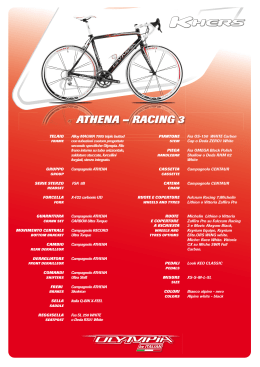 ATHENA – RACING 3 - Giovannelli Cicli