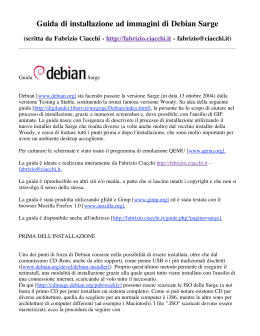 Guida all`installazione di Debian ad immagini in formato