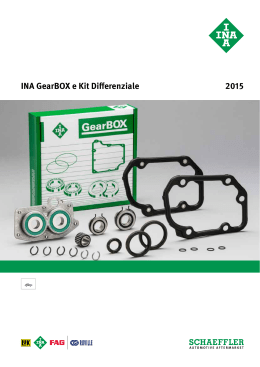 2015 INA GearBOX e Kit Differenziale