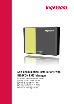 Self-consumption installations with INGECON EMS