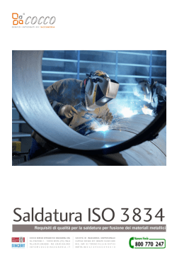 Saldatura ISO 3834 - Cocco Ingegneria Srl