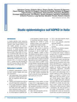 Studio epidemiologico sull`ADPKD in Italia