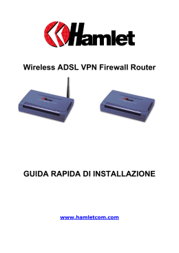 Wireless ADSL VPN Firewall Router GUIDA RAPIDA DI