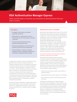 RSA® Authentication Manager Express