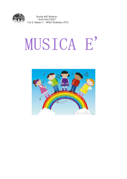 LABORATORIO DI MUSICA - Scuola Materna S. Matteo