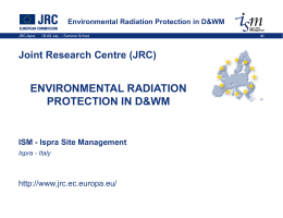 ENVIRONMENTAL RADIATION PROTECTION IN D&WM