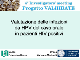 10 Valutazione delle infezioni da HPV del cavo orale in pazienti HIV