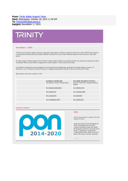Trinity - Newsletter 1/2015 - istituto comprensivo di calcinaia