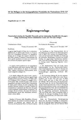 Regierungsvorlage (gescanntes Original) / PDF