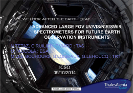 advanced large fov uv/vis/nir/swir spectrometers for future earth