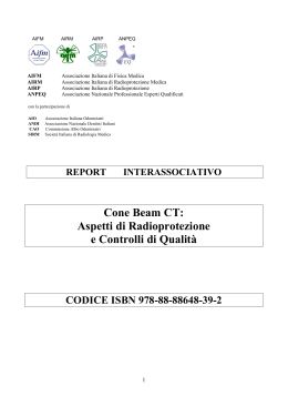 Cone Beam CT: Aspetti di Radioprotezione e Controlli di Qualità