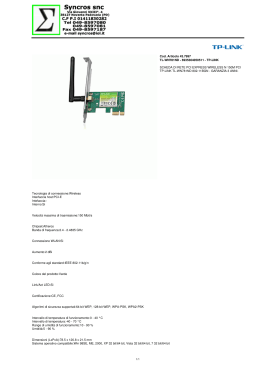 TP-LINK SCHEDA DI RETE PCI EXPRESS WIRELESS N 150M PCI