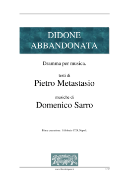 Didone abbandonata - Libretti d`opera italiani