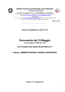 Documento del 15 Maggio - ITCG Ferruccio Niccolini
