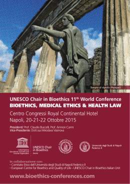 UNESCO Chair in Bioethics 11th World Conference