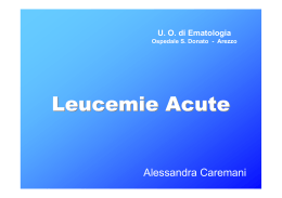 Le leucemie acute: casistica della USL 8 e