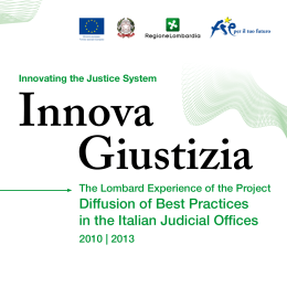Diffusion of Best Practices in the Italian Judicial Offices
