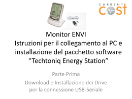 Istruzioni per il collegamento del Monitor ENVI con